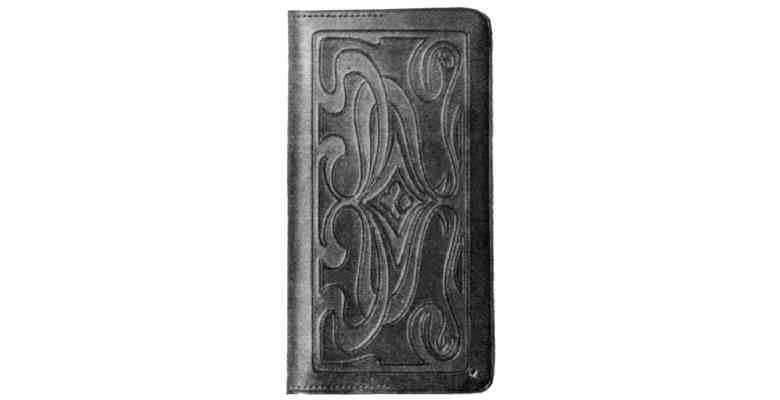 playing cards case in embossed leather