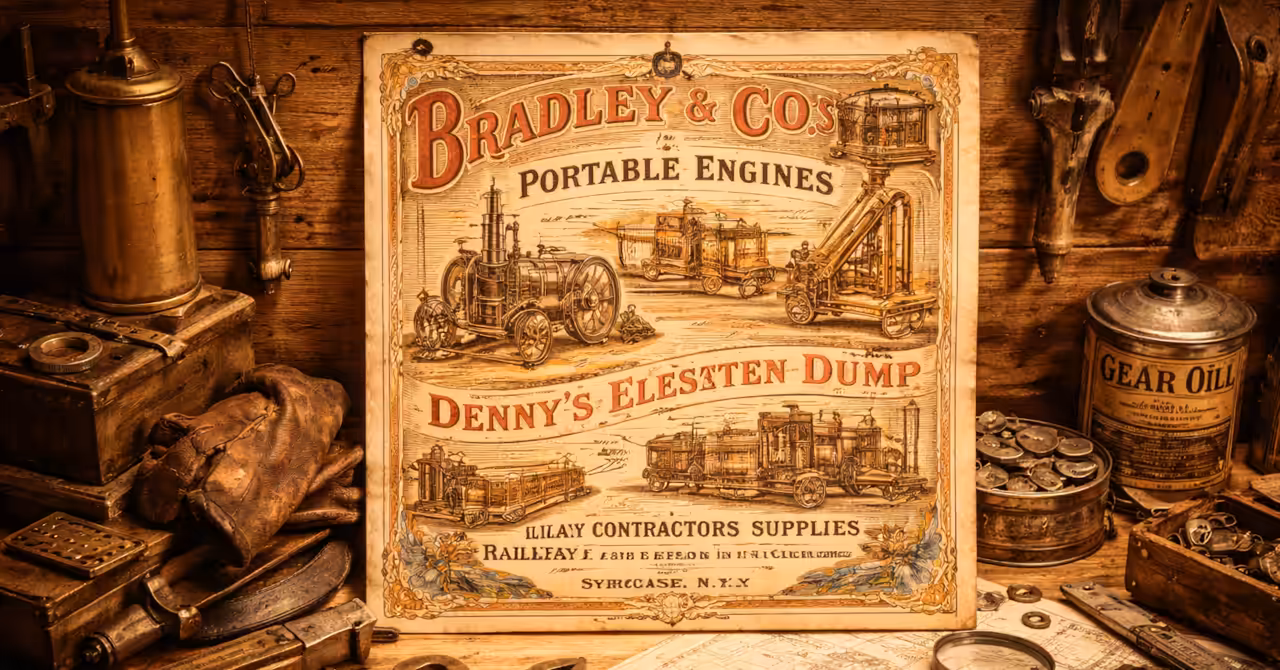 Vintage advertisement shown with tools and materials it describes