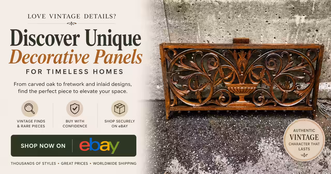 Vintage decorative panels and room dividers in collector interiors