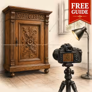 Free guide showing a camera and lighting setup for photographing decorative furniture panels