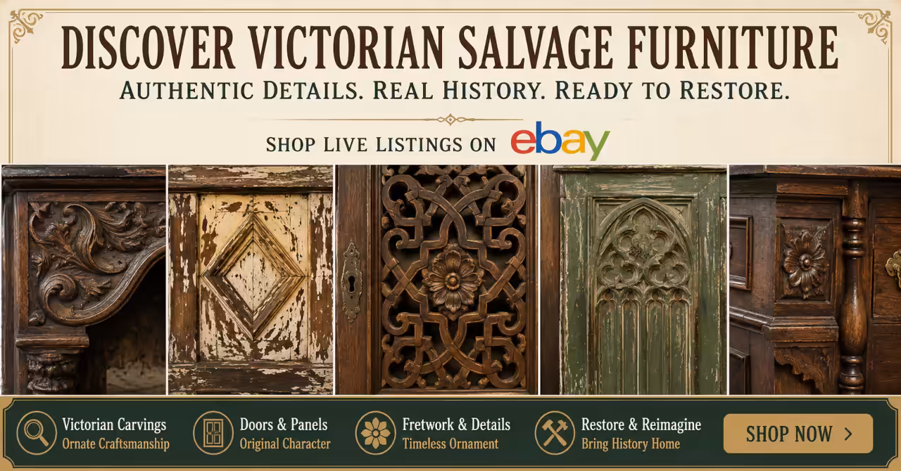 Vintage Victorian salvage furniture pieces