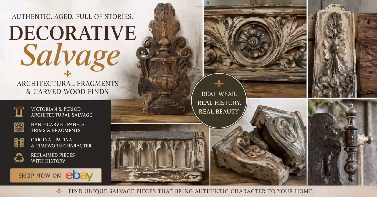 Vintage reclaimed victorian woodwork