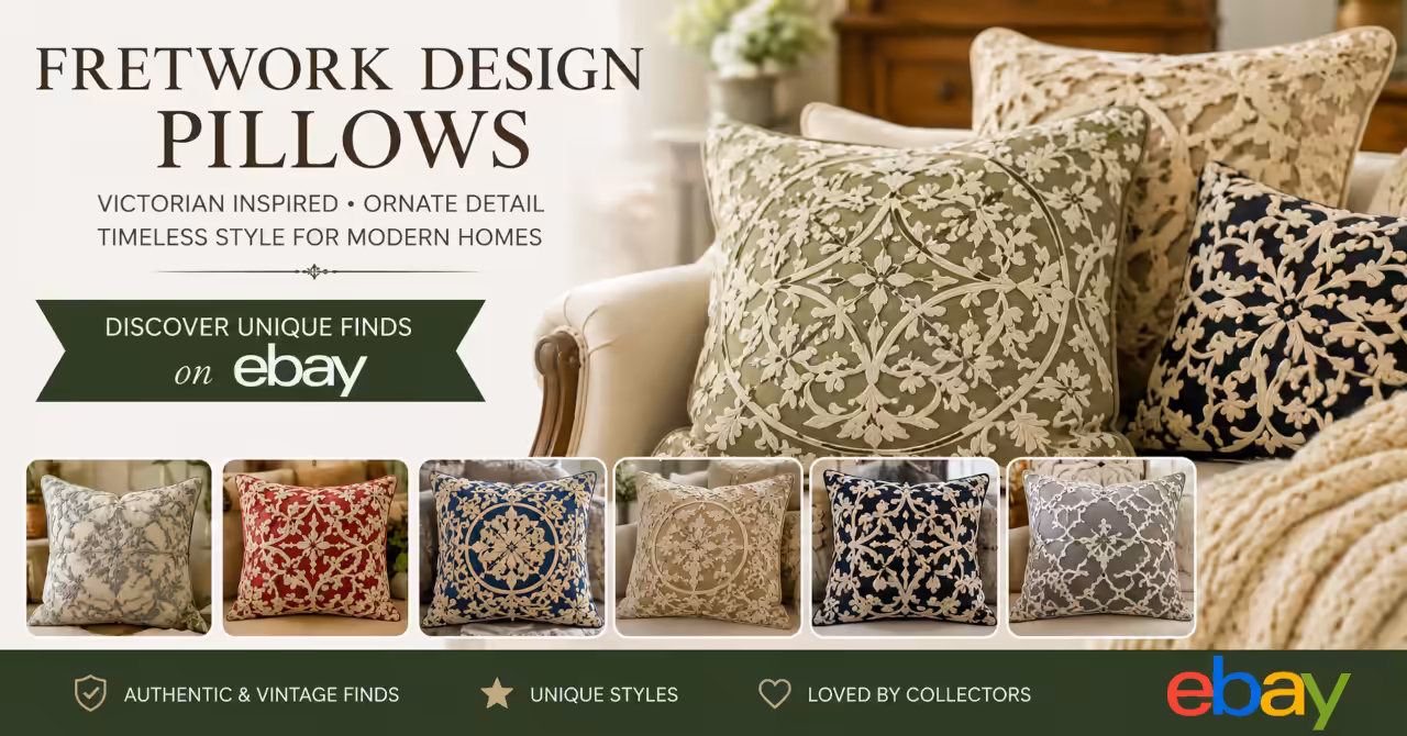 Vintage fretwork design pillows