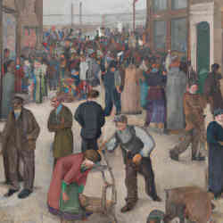 Artist impression of a Battersea tenements