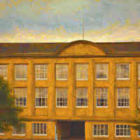 Artistic impression of a large British school