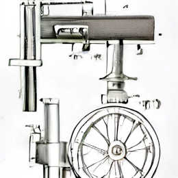Artists impression of a 1902 steam waggon patent