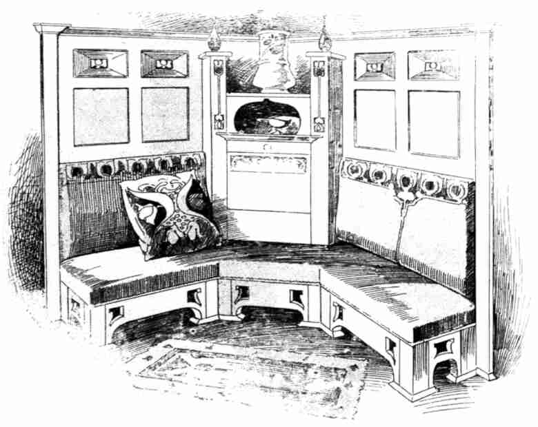 A modern English corner furniture fitment