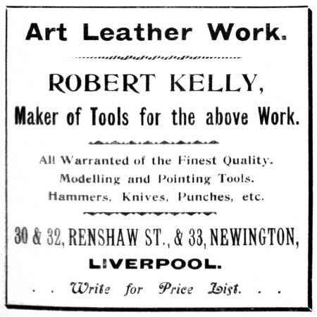 Robert Kelly Art Leather Work advertisement