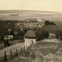 AI generated period landscape of a rural village