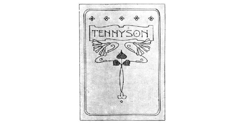 Tennyson embroidered book cover, circa 1902