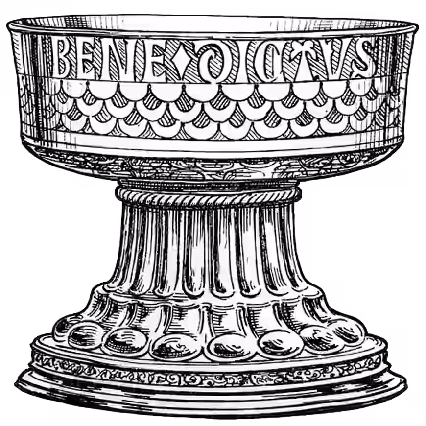 Tudor-era chalice with Benedictus inscription