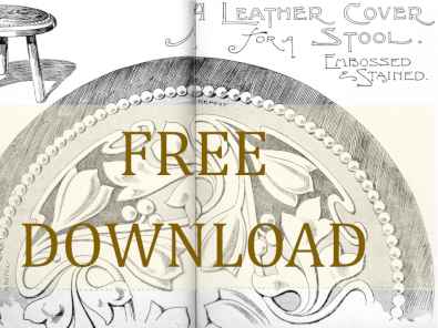 Free Leather stool cover design sheet