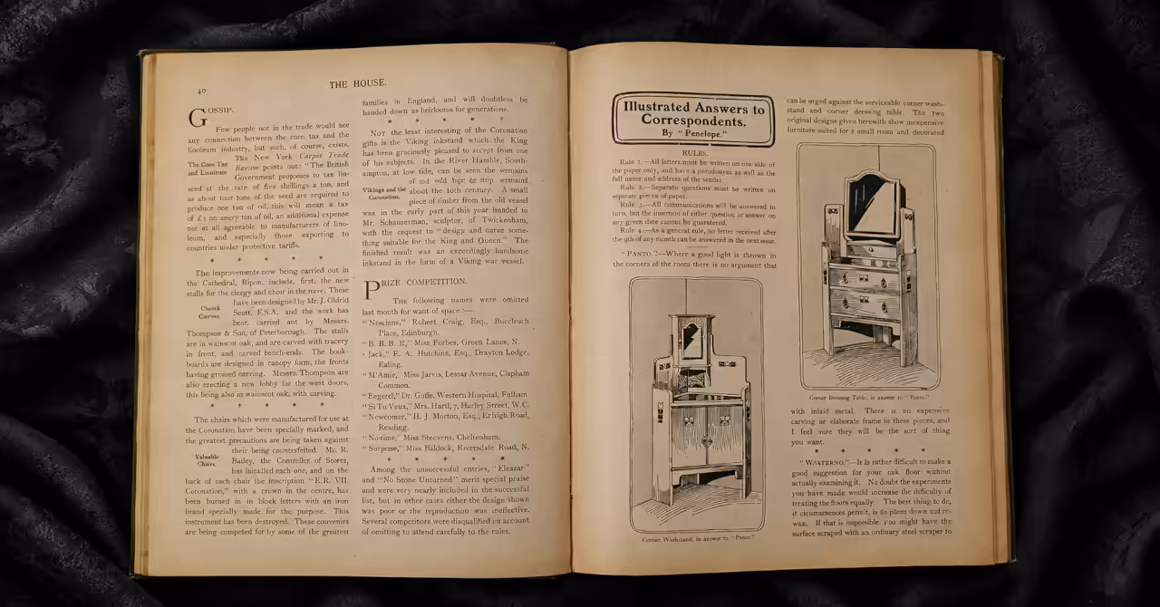 Photograph of page p40 and p41 of the House Magazine, September 1902
