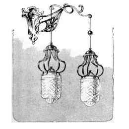 Ornamental metal craft Victorian Electroliers (electric chandeliers)