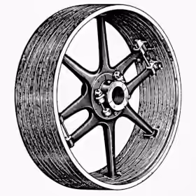 Wood split pulley used for power transmission in Victorian workshops